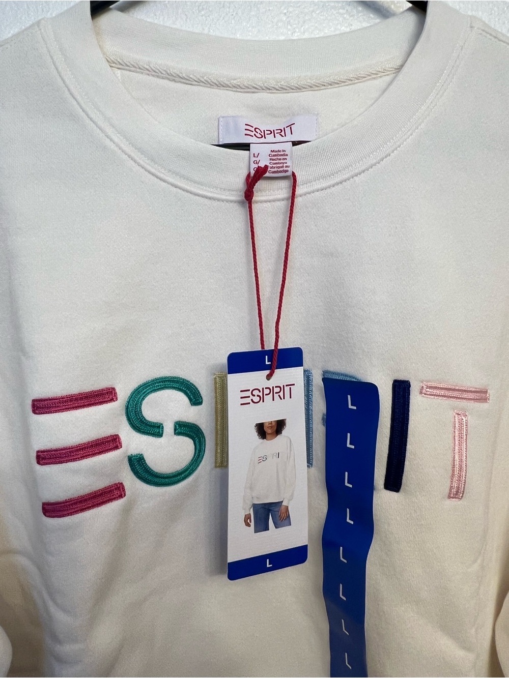 Esprit Women's Logo Fleece Crewneck - Picture 7 of 9
